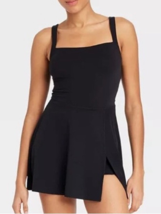 JoyLab Dresses & Skirts - Joy Lab Athletic Dress Black Square Neck Built in Shorts with pockets XXL NWT